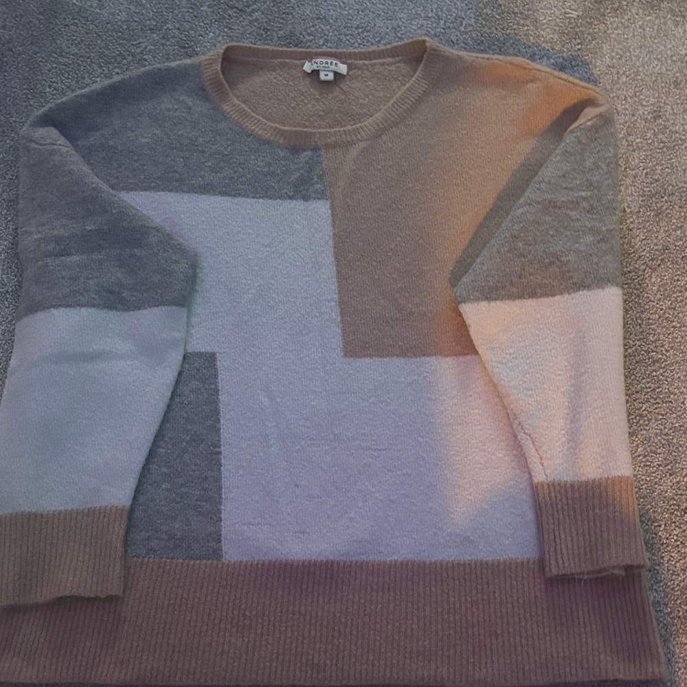 ANDREE BY UNIT Light Brown Knit Top